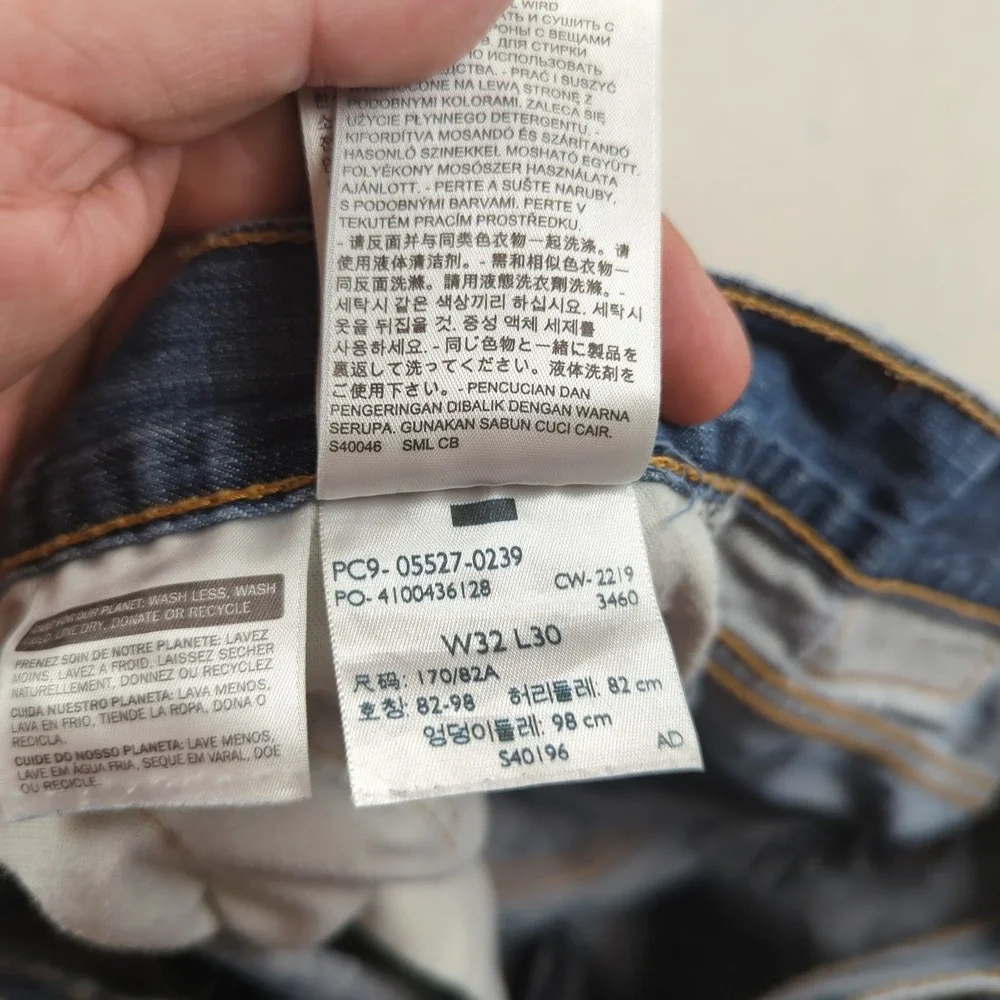 Levis Jeans Mens 32x30 Blue 527 Boot Cut Western Cowboy Faded Distressed